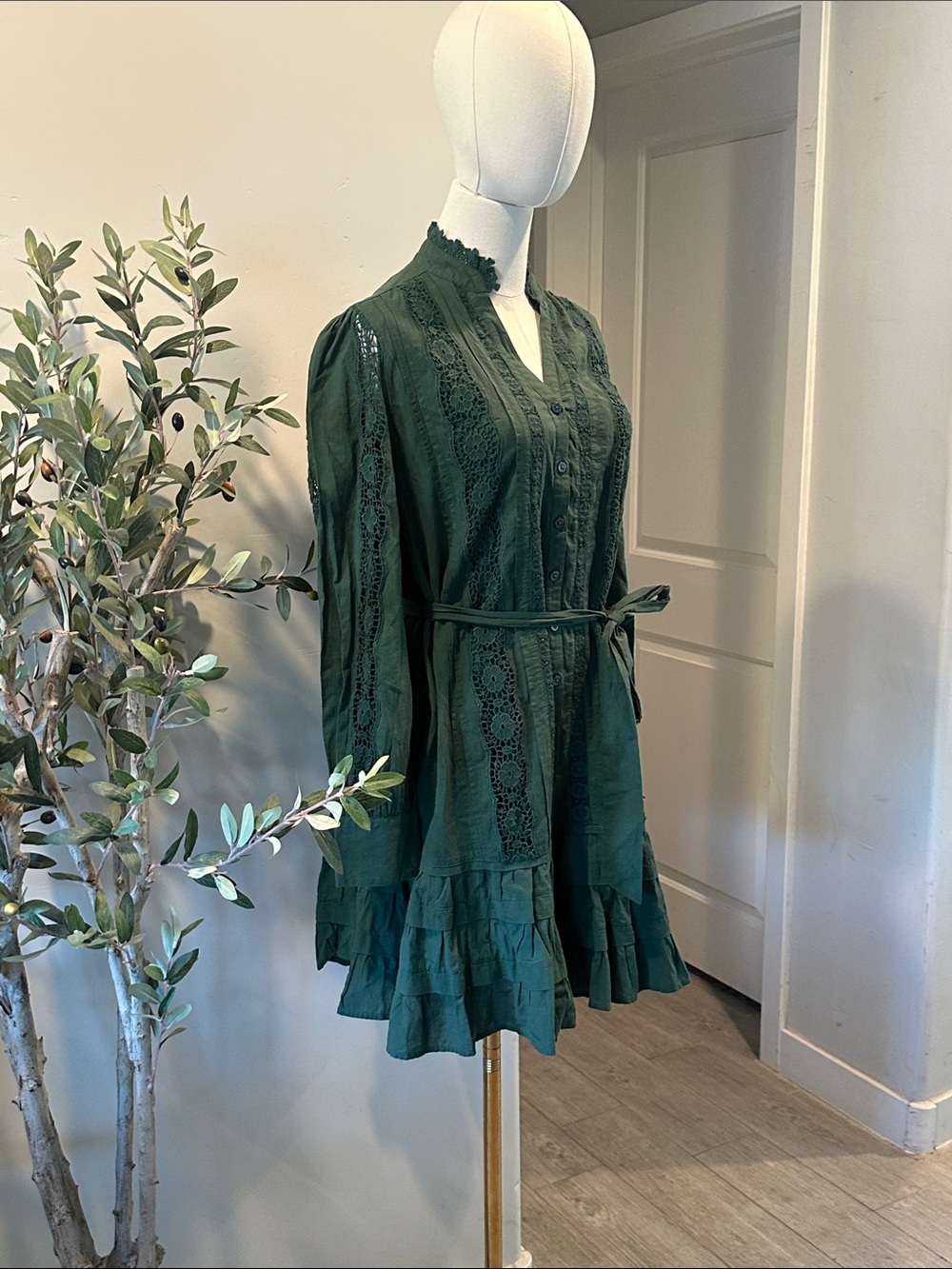 Caslon Lace Panel Long Sleeve Minidress New! - Picture 5 of 10